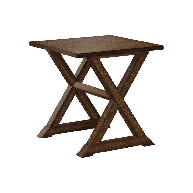 Table d'appoint, bout, table d'appoint, carré, table de chevet, chambre à coucher, lampe, placage, transitionnel, Brun