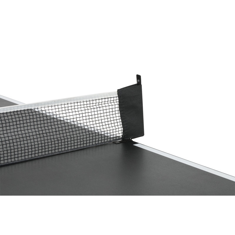 Foldable Black and Red Engineered Wood Table Tennis Table with Net