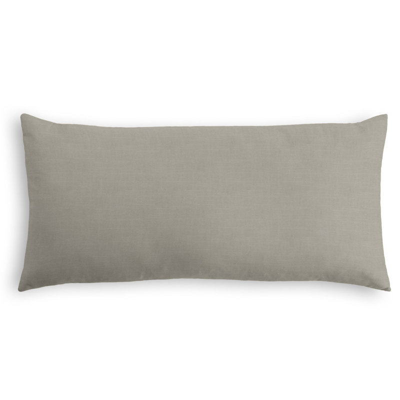 Reversible Throw Pillow, 12" x 24", Dark Taupe