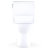 TOTO Glaston WASHLET+ S7 Two-Piece Elongated 1.28 GPF Universal Height Toilet with CEFIONTECT, Cotton White - MW4724726CEFG#01
