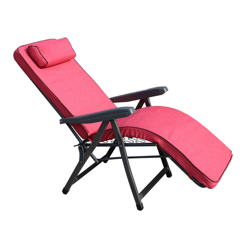 Amher Folding Zero Gravity Chair, Red