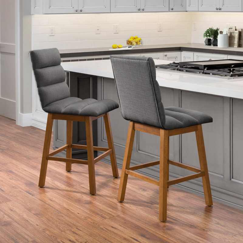 Tabouret de comptoir 26,75 po Aodhi, Gris foncé