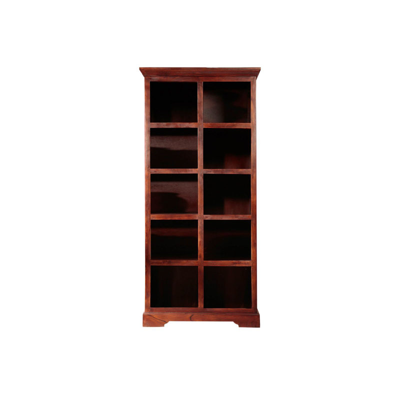 Oxford 195cm H x 90cm W Solid Wood Standard Bookcase, Nougat