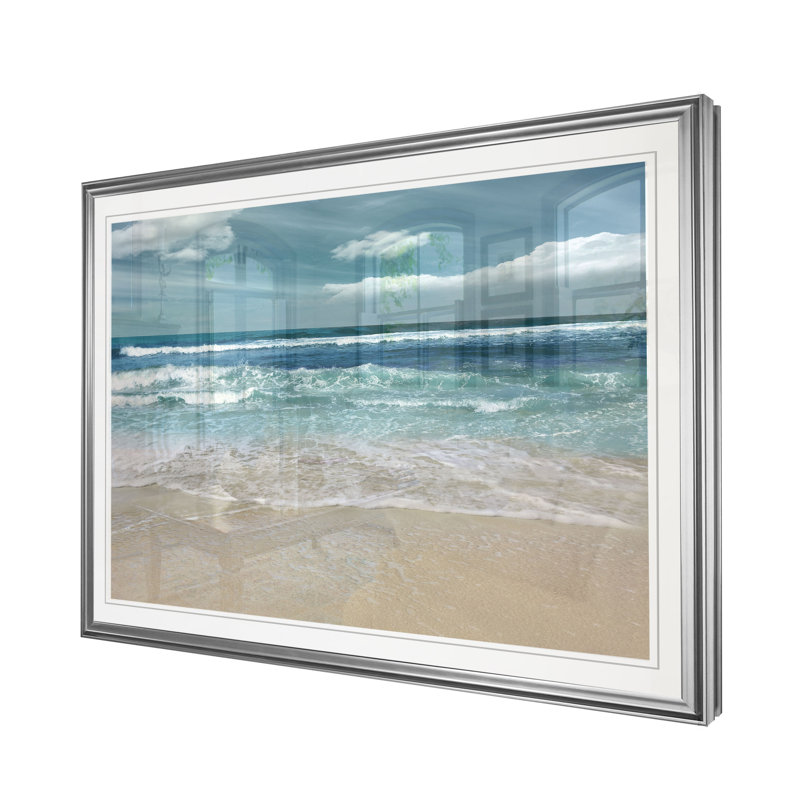 " Symphony Of The Sea ", 22" H x 30" W, Framed Print, Silver