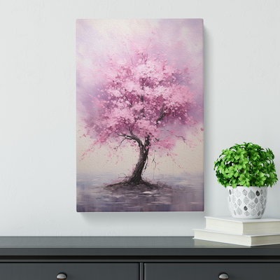 Cherry Blossom Tree Action Painting No.3 - Wrapped Canvas