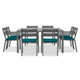 Vivant Square 8 - Person Outdoor Dining Set with Cushions
