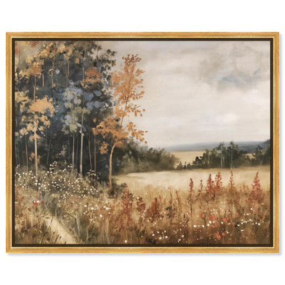 Art Remedy, toile de paysage campagnard, palette d'automne