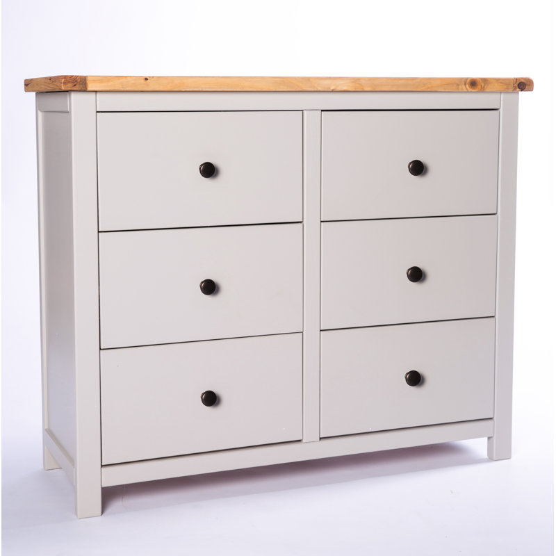 Espana 110cm W 6 - Drawer Chest of Drawers, Brass