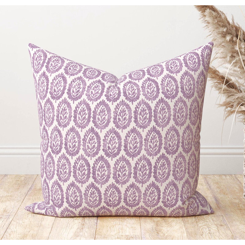 Housse de coussin en coton lavande, Square 21"