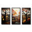 Cozy village in Autumn Moonlit I - Art mural art déco urbain-323483346-323483340