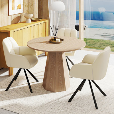Round Dining Table Set Mid Century Modern Small Round Dining Table Set With Swivel Dining Chairs