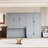 Gray Queen Bed With Elegant Aesthetic And Practical Function Size Functional Design Space Optimization