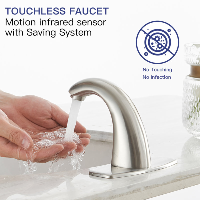 Single-Hole Bathroom Faucet with Drain Assembly, Brushed Nickel