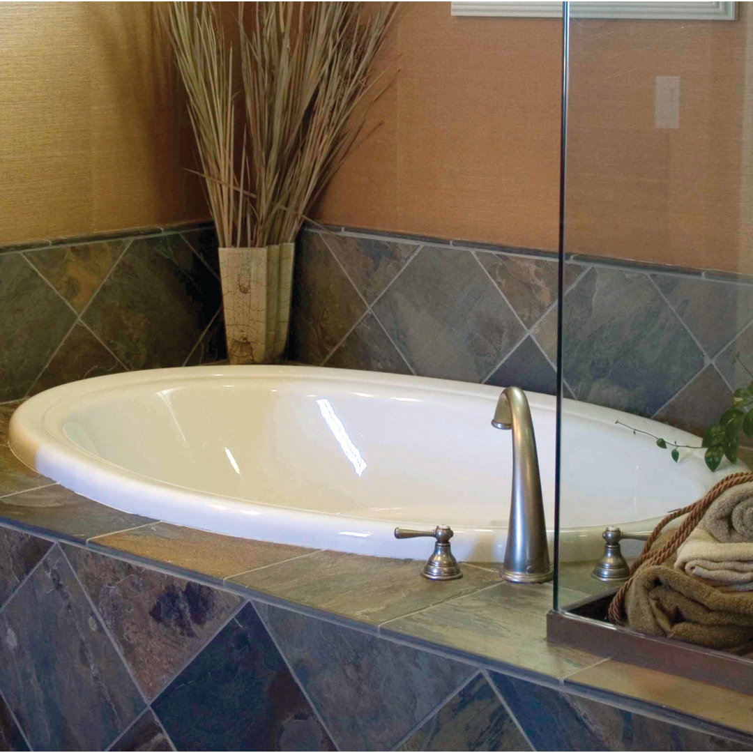 Builder Oval 66'' x 42'' Drop-In Soaking Acrylic Bathtub Hydro Systems 