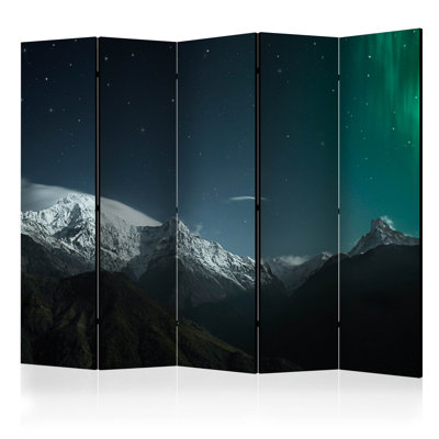 Hanar 225cm W x 172cm H 5 - Panel Solid Wood Folding Room Divider