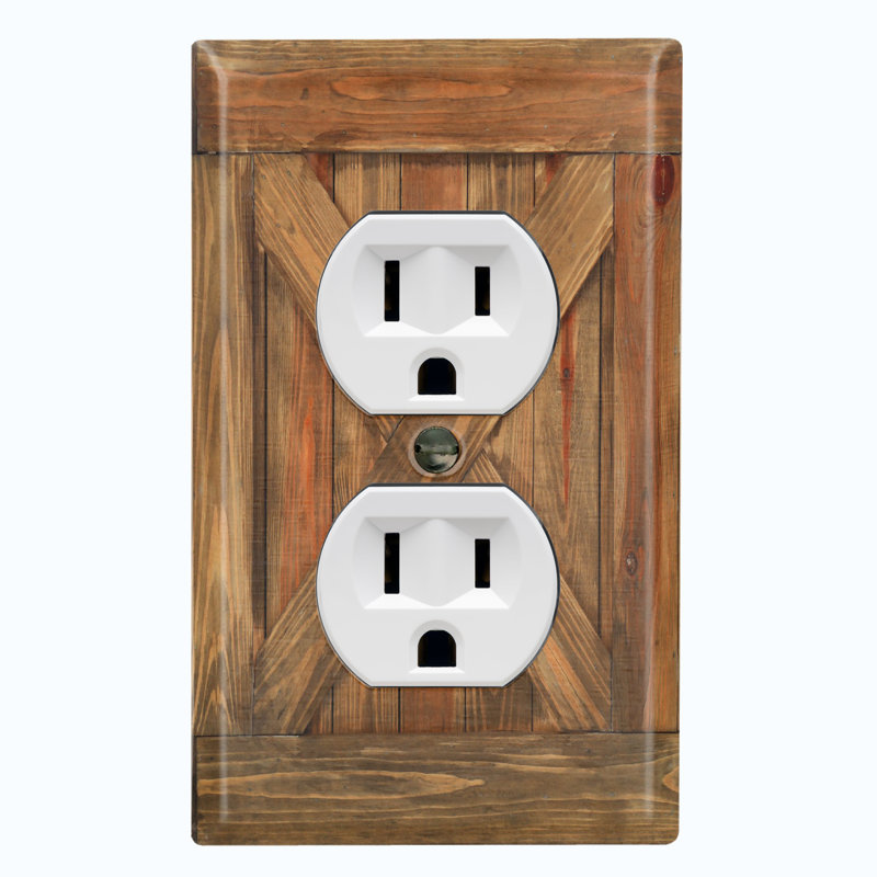 Plaque murale standard en bois brun