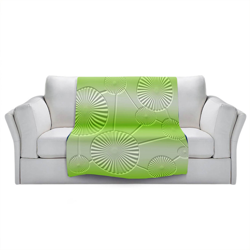 Jeté Mod Squares Creams, l 51 po x L 60 po, Gris/vert