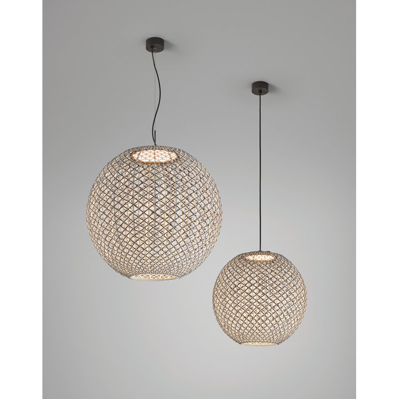 Nans Graphite Brown Globe LED Pendant for Indoor/Outdoor Use