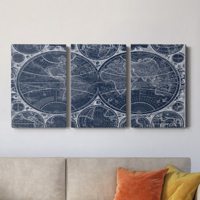 " World Globes Blueprint " 3 - Pieces