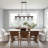 Modern 47" 5 - Light Industrial Linear Chandelier Dimmable
