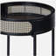 Table de bout noire avec plateau