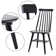 Alvie 17" Wide Modern Farmhouse Windsor Back Solid Wood Dinning Chairs