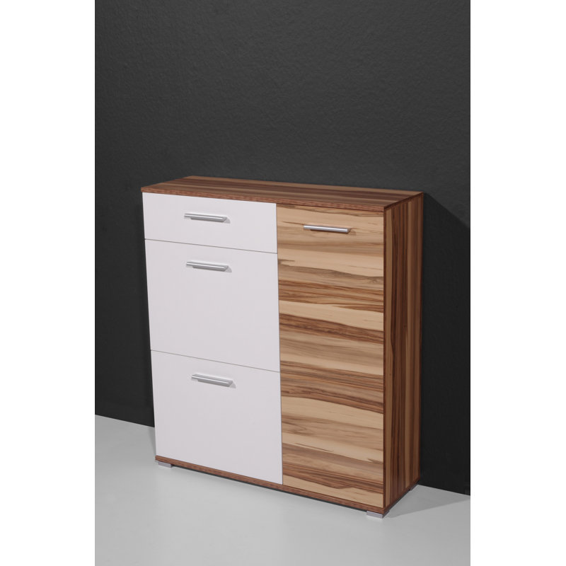 Tetford Shoe Storage Cabinet, Baltimore-Walnut / White