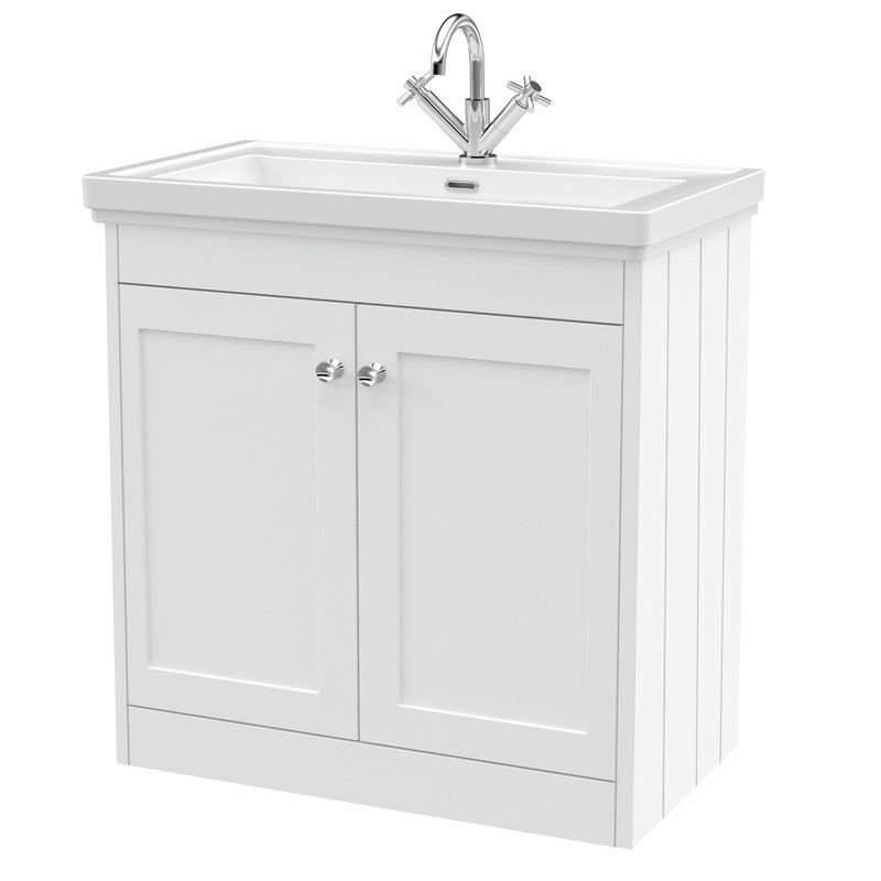 Ashwick 830 mm Bathroom Vanity, Satin White