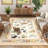 Area Rugs Floral Washable Rugs  Soft Living Room Area Rugs Boho Bedroom Rug, Non Slip Ultra Thin Soft Botanical Floor Carpet for Dining Room Home Office Farmhouse,-733008307