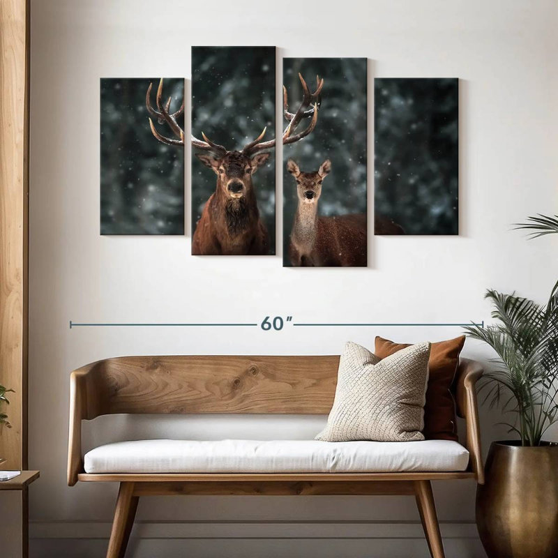 Deer Couple, 32" H x 52" W