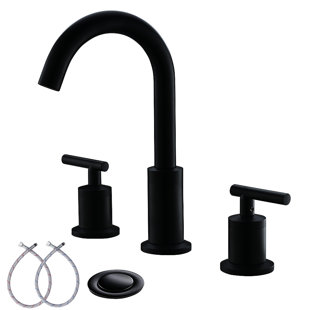 Widespread 2-handle Bathroom Faucet with Drain Assembly