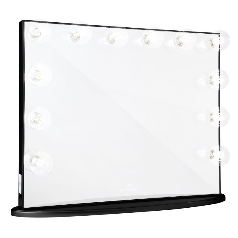 Hollywood Glow Plus Vanity Mirror, Black