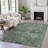 Machine Washable Indoor/Outdoor Xhevrie Teal Rug-111819296