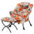 Print White Orange Blue Velvet