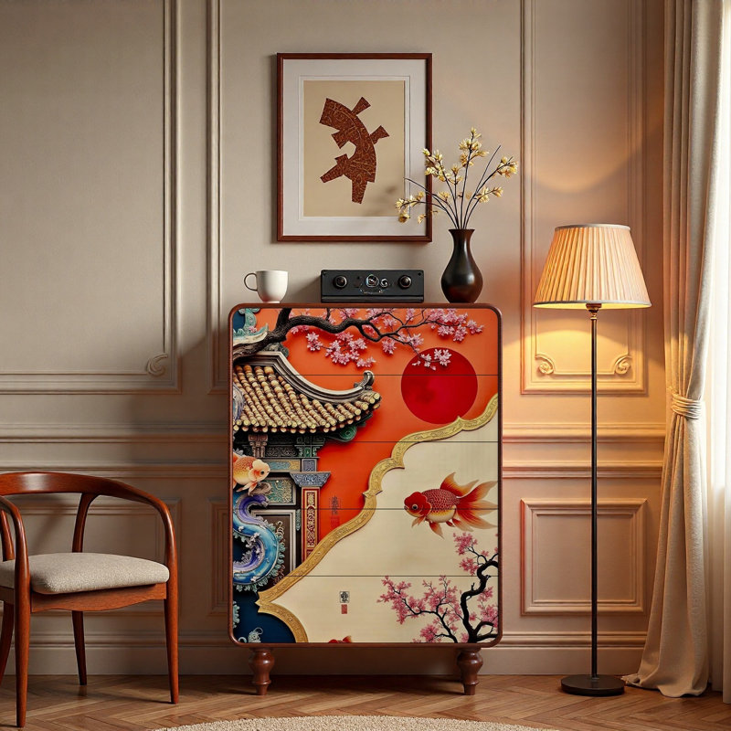 Armoire de rangement à cinq tiroirs