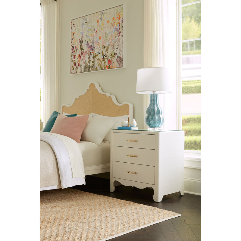 Gianna 3-Drawer End Table, Sand White