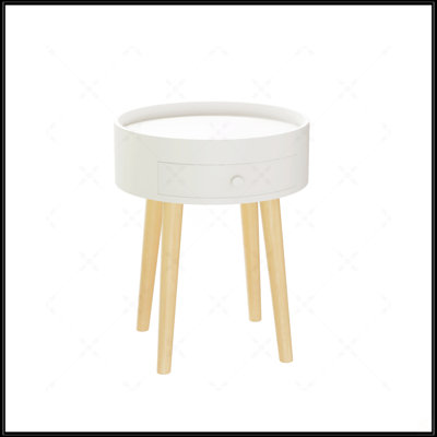 18"H Storage Drawer Bedside Table Bedside Table Sofa Side Coffee Table Furniture Living Room