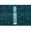 Tapis turquoise à transition de couleur 6 pi 7 po x 10 pi 6 po