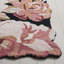 Abren Floral Hand Tufted Wool Area Rug in Black/Pink-1731421191