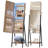 Modern RGB White Wood Jewellery Armoire With Full-Length Mirror - Triple Functionality For Dressing Up-98972587