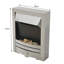 Symple Electric Fireplace Stainless Steel 2KW Heater LED Fire Flame Silver