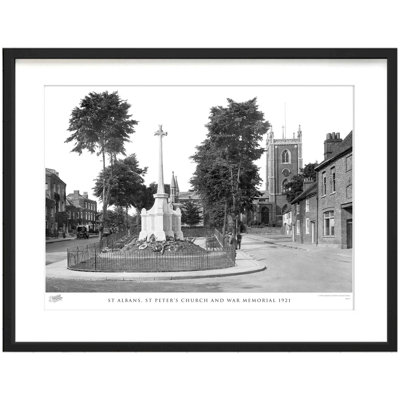 St Albans, St Peter's Church and War Memorial 1921 1 Piece Single Picture Frame Wall Art