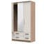 Borgeson Tall Triple 4 Drawer Mirror Wardrobe-1057040966-1068797344