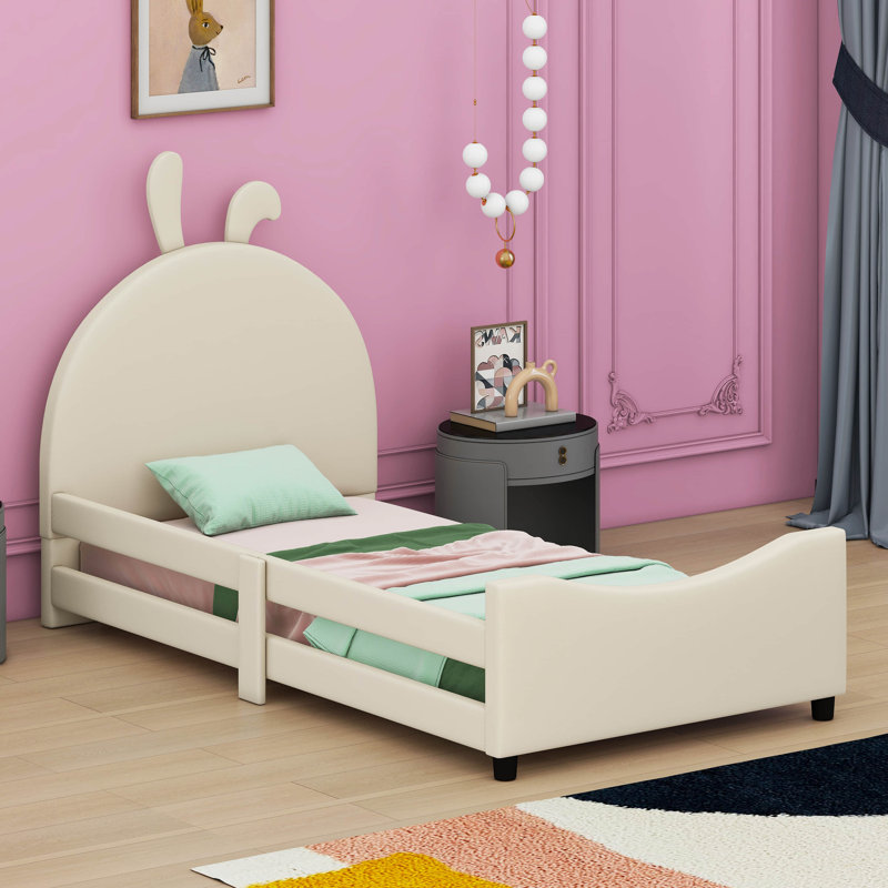Lit de jour simple tapissier Janmarcos, Beige