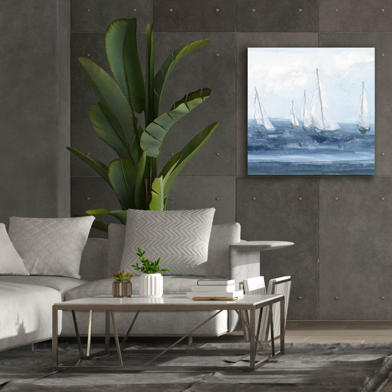 «Group Sail 1» par Chris Paschke, art mural sur toile, H 37 po x l 37 po x P 1,5 po