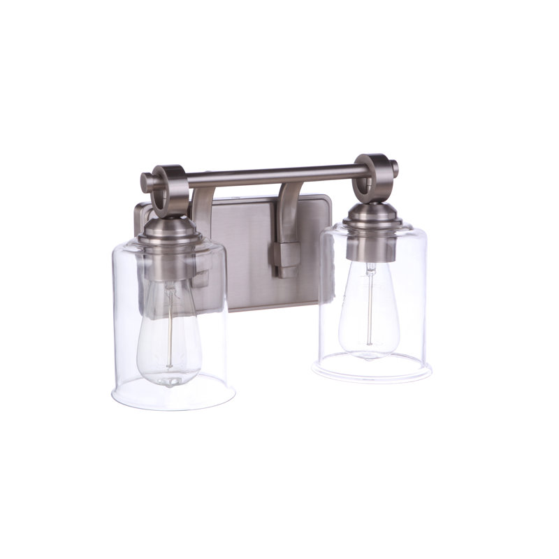 Éclairage pour meuble-lavabo 2 lumières Bankey, Nickel brossé