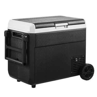 Réfrigérateur de voiture 12 volts, réfrigérateur de voiture 63,4 pte / 60 L, refroidisseur électrique portatif avec roues et poignée, 4 ℉ ~ 68 ℉, congélateur à compresseur 12 / 24V DC et 100 - 240V AC pour l'extérieur, le camping, les voyages, le camping-car