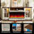 70" 3-sided Fireplace Tv Stand For Tvs Up To 80", Entertainment Center With 34" Electric Fireplace,led Light Tv Consoles For Living Room,farmhouse Highboy Media Console W/glass Door Cabinet-1022774909