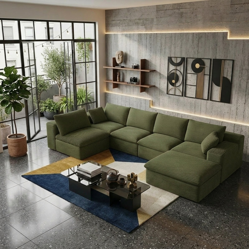 Canapé modulaire 135,4 po Cloud Couch, Green