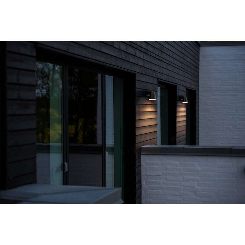 Design For The People - Nordlux 15.6cm H Outdoor Armed Sconce, Black, Black